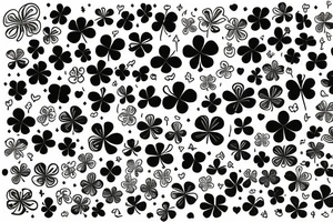 4 leaf clover DTN lake waves tattoo idea