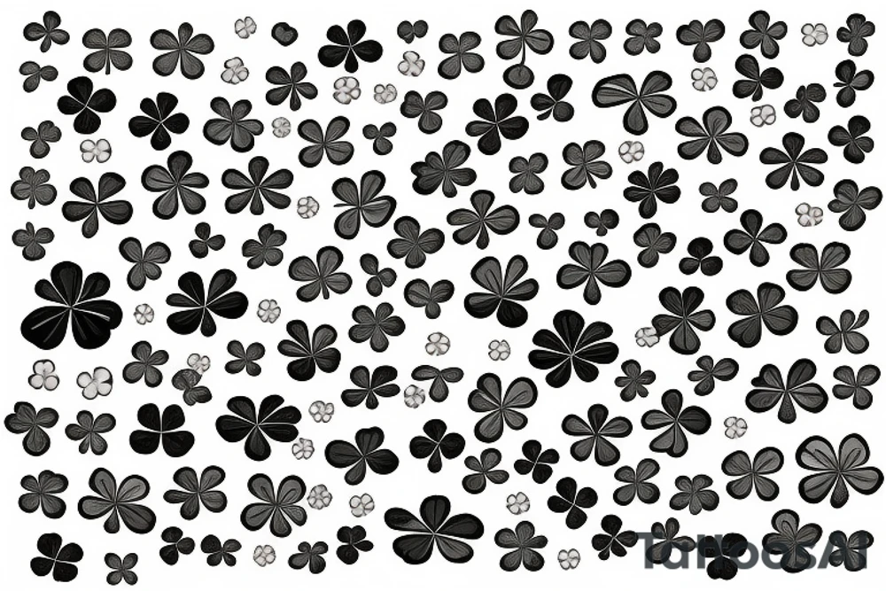 4 leaf clover, lake waves, danny tattoo idea