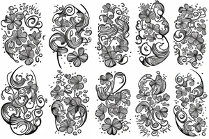 4 leaf clover, lake waves, danny tattoo idea