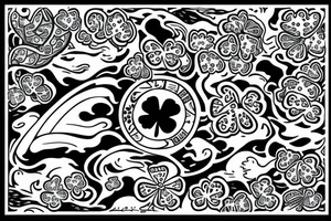 4 leaf clover, lake waves, danny tattoo idea