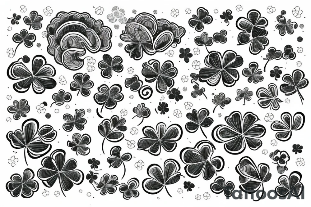4 leaf clover, lake waves, danny tattoo idea