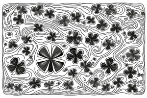 4 leaf clover, lake waves, danny tattoo idea