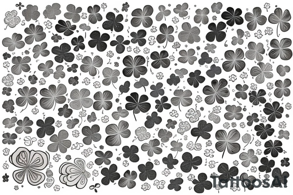 4 leaf clover, lake waves, danny tattoo idea