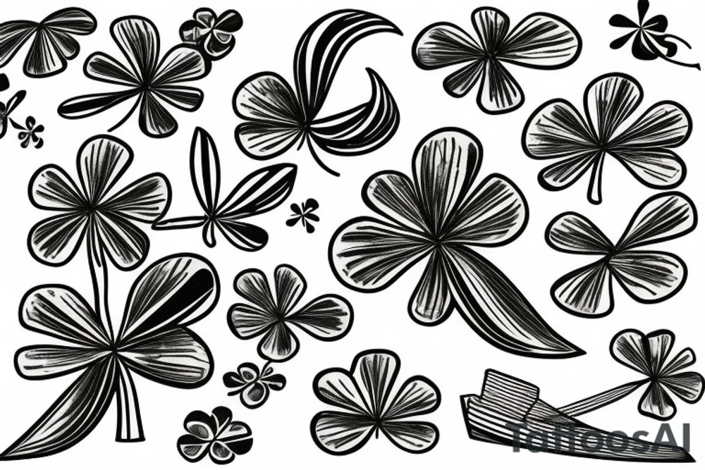 wake board, 4 leaf clover tattoo idea