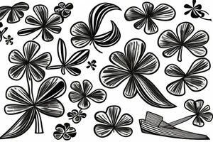 wake board, 4 leaf clover tattoo idea