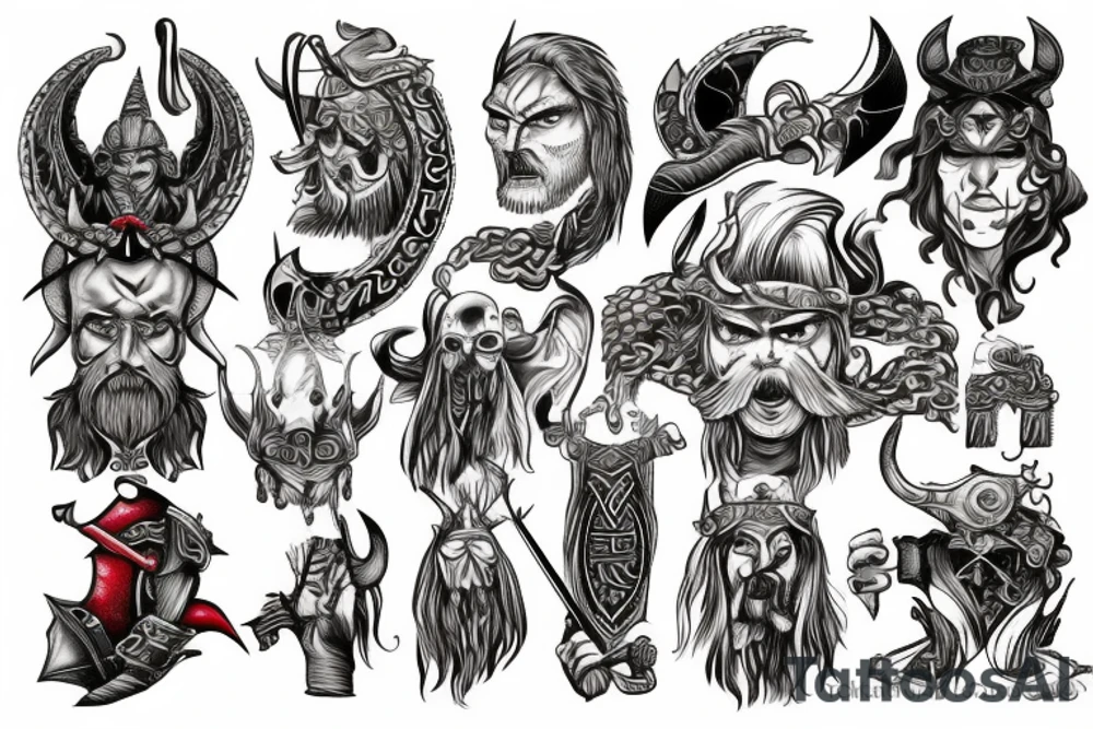 evil viking tattoo idea