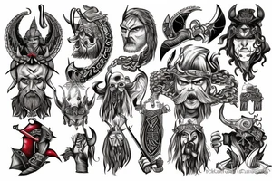 evil viking tattoo idea