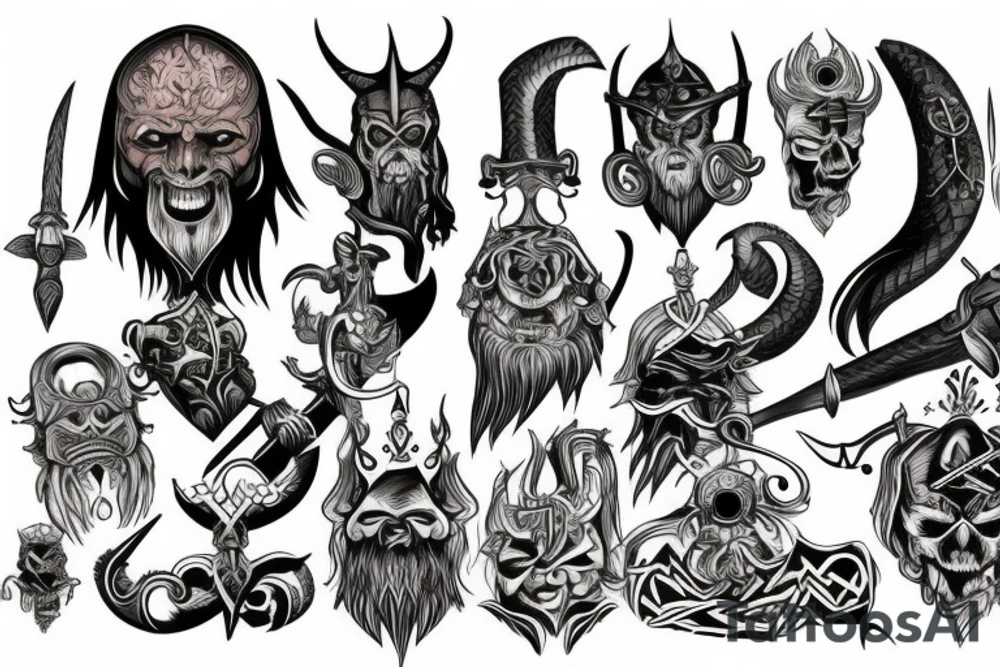 evil viking tattoo idea