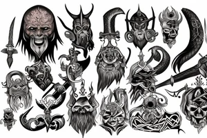 evil viking tattoo idea