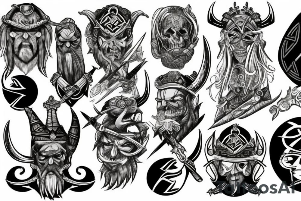 evil viking tattoo idea