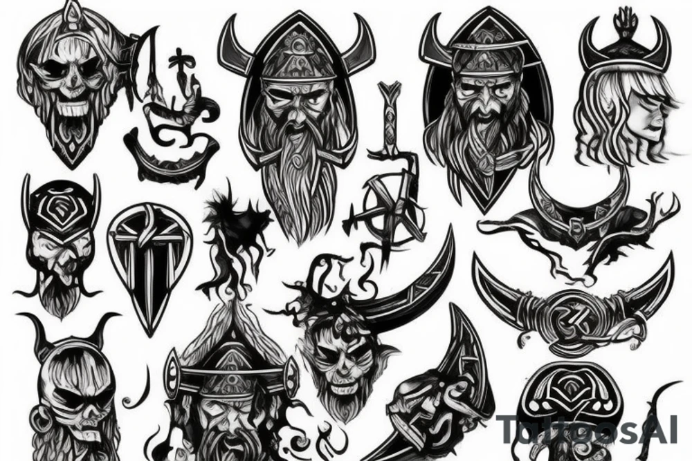evil viking tattoo idea
