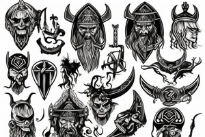 evil viking tattoo idea