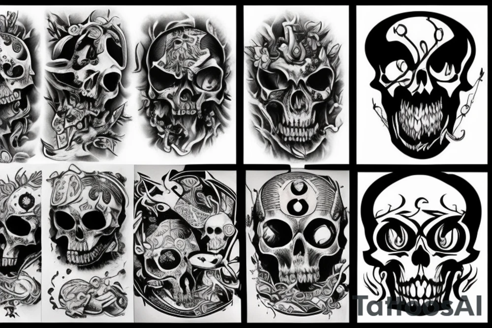 evil 
death tattoo idea