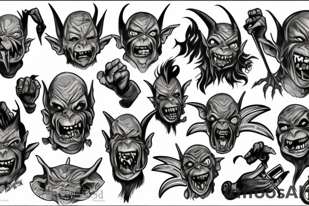 evil goblin tattoo idea