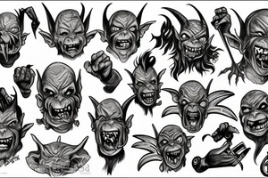 evil goblin tattoo idea