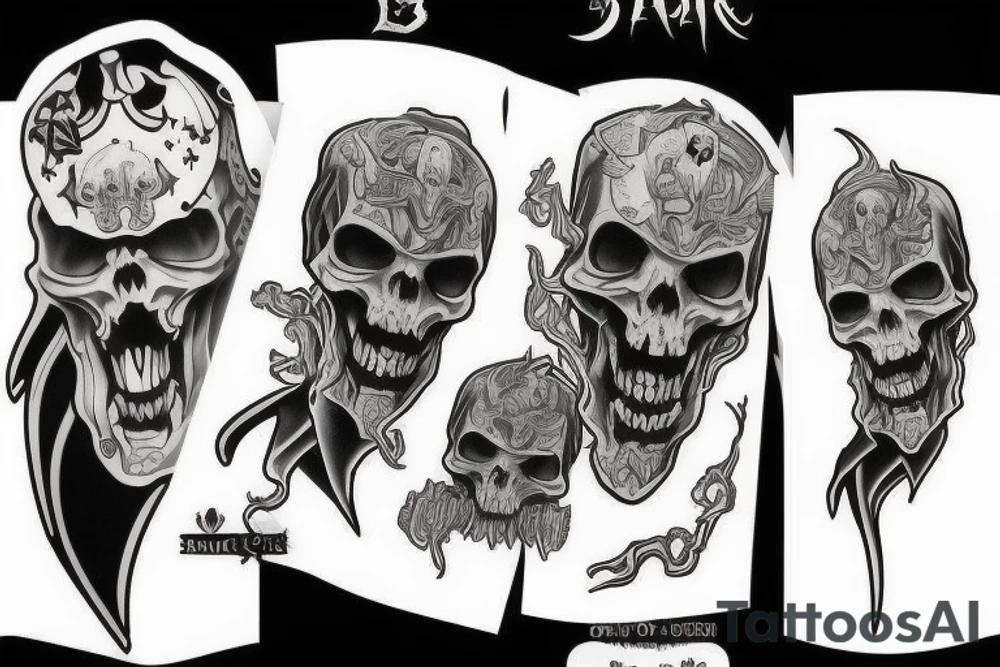 evil grim reaper tattoo idea