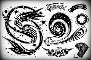 a quasar that retracts everything, tattoo idea