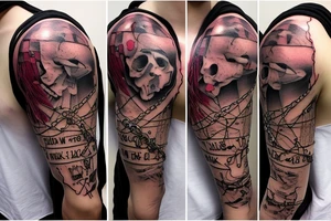 Healing Broken heart with chains and wounds surrounded by hands n the shape of a hear with the words "you make me SICK" somewhere tattoo idea