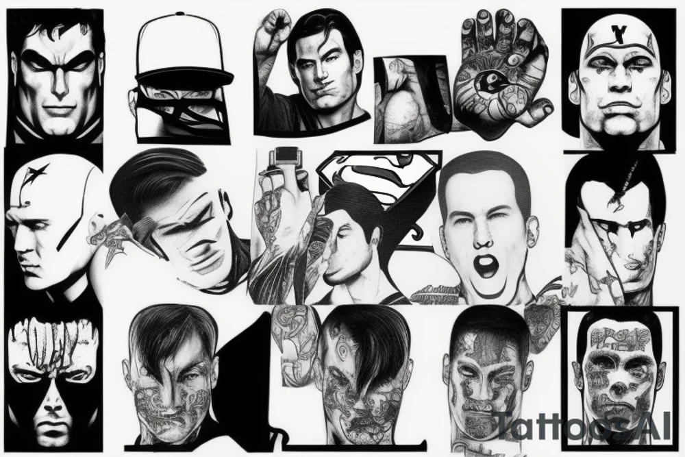 Superman eminem tattoo idea