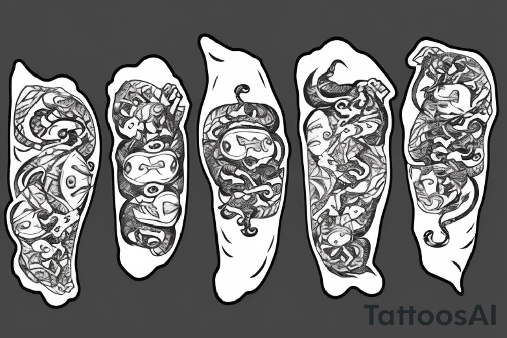 Samurai frog tattoo idea