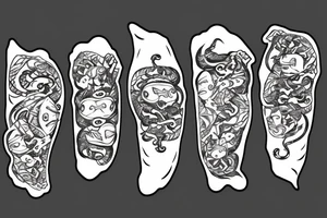 Samurai frog tattoo idea