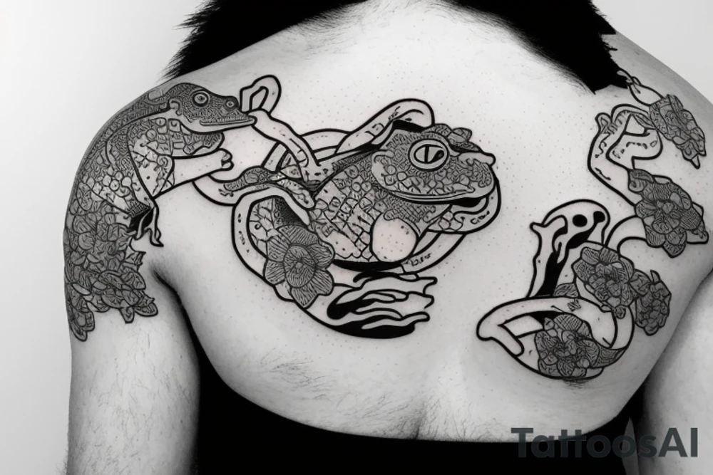 Samurai frog tattoo idea