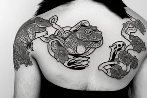 Samurai frog tattoo idea