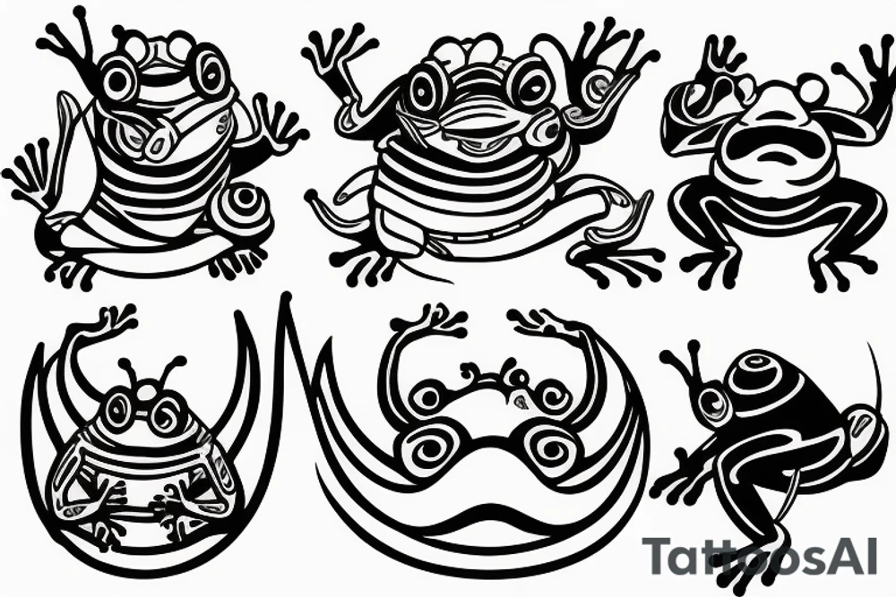 Samurai frog tattoo idea