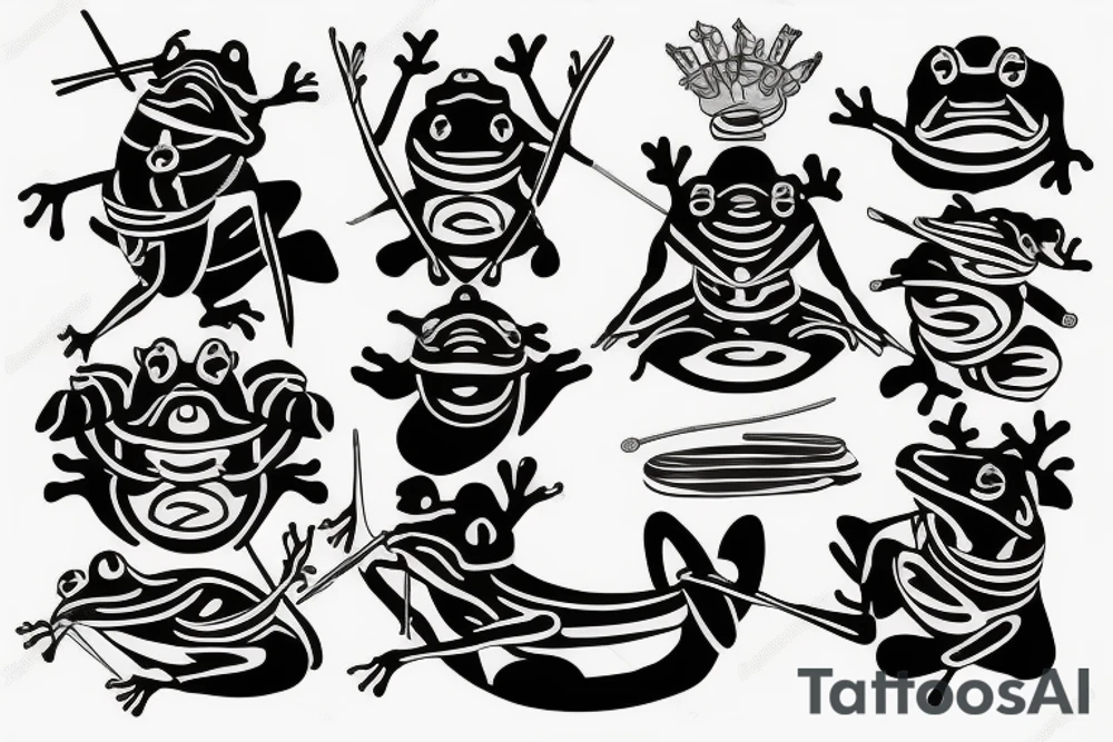 Samurai frog tattoo idea