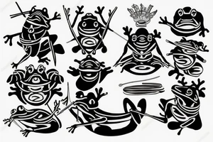 Samurai frog tattoo idea