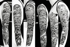 Black frog with samurai armor tattoo idea