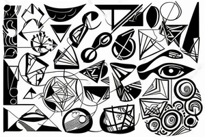 cracked mirror tattoo idea