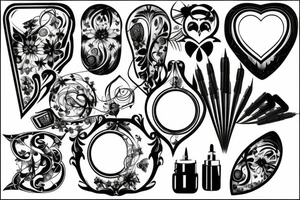 cracked mirror tattoo idea