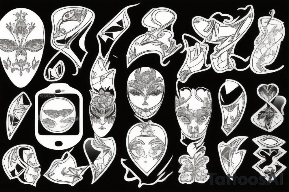 cracked mirror tattoo idea