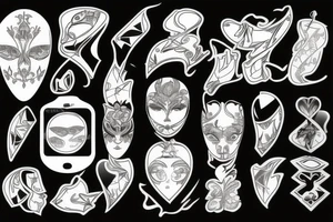 cracked mirror tattoo idea