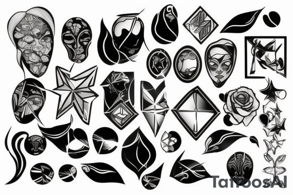 cracked mirror tattoo idea