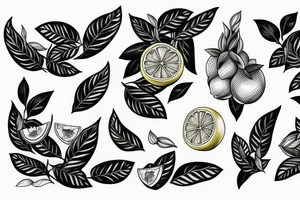 lemon with sheets tattoo idea