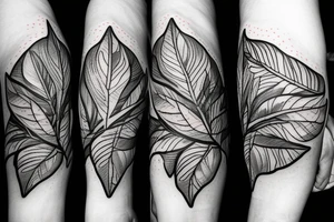 lemon with leaves tattoo idea