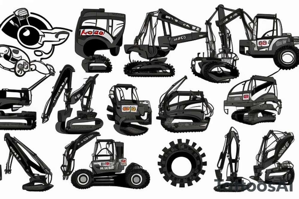 Kobelco Excavator tattoo idea