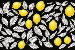 lemon with leaves one hundred dollars tattoo idea