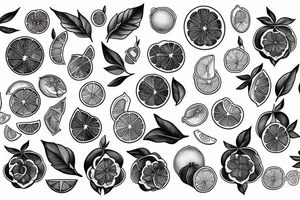 lemon with one hundred dollars tattoo idea