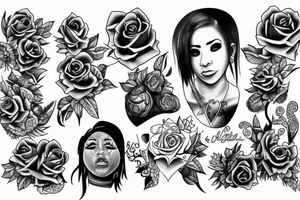 Tattoo sketch inspired by tattoos of lil durk tattoo idea