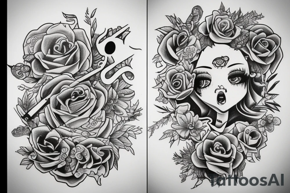 Tattoo sketch inspired by tattoos of lil durk tattoo idea