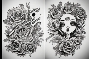 Tattoo sketch inspired by tattoos of lil durk tattoo idea