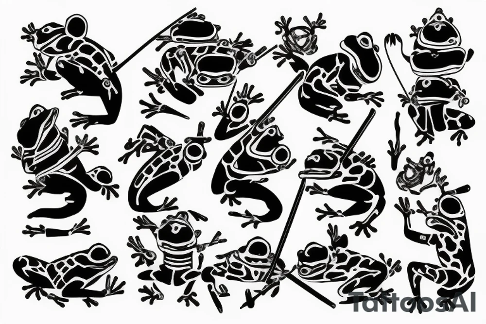 Frog samurai tattoo idea