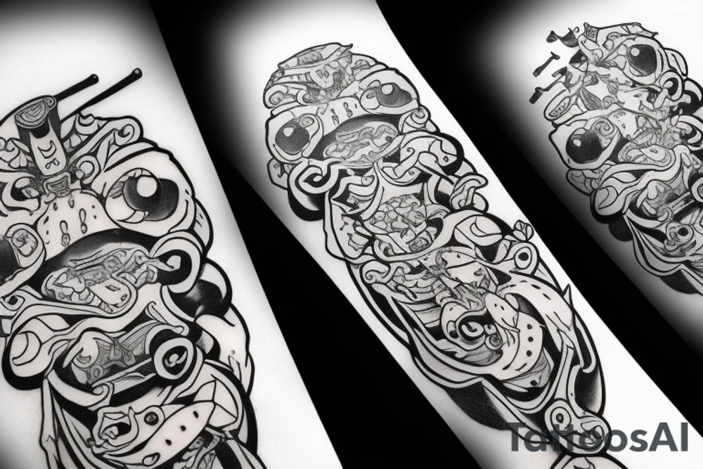 Frog samurai tattoo idea