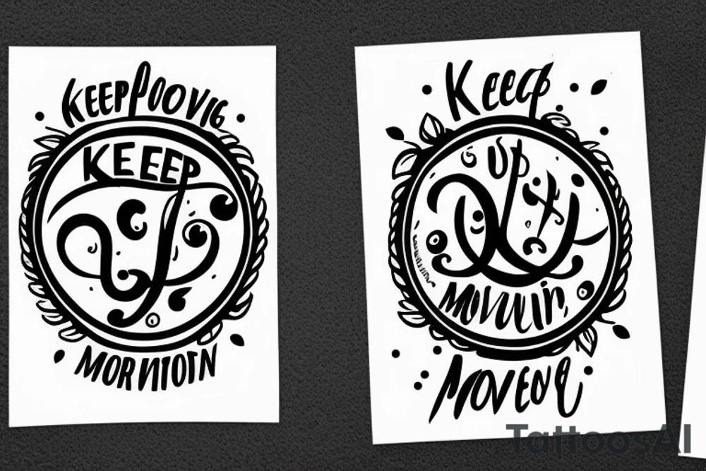 Keep moving tattoo idea