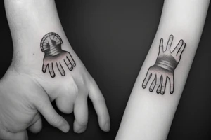 Touching hands tattoo idea