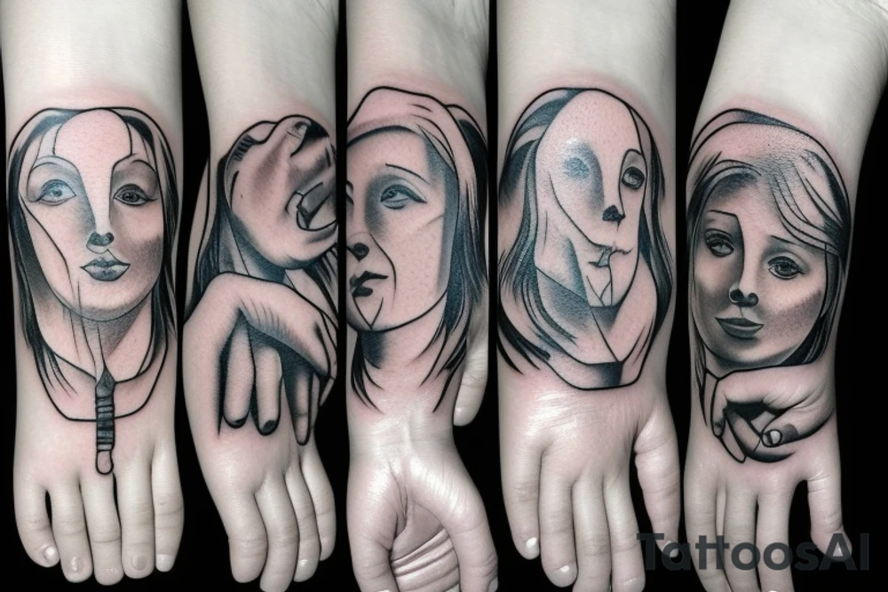 Touching hands tattoo idea