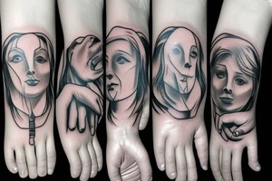 Touching hands tattoo idea